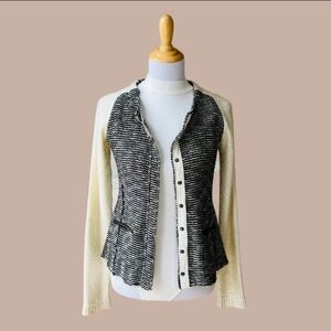 Black and Cream Women's Jacket